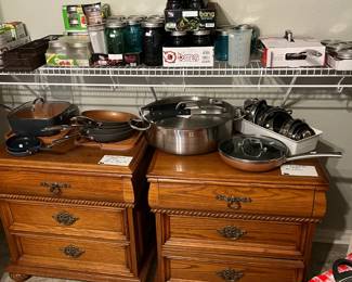 just a few of our canning jars and end tables