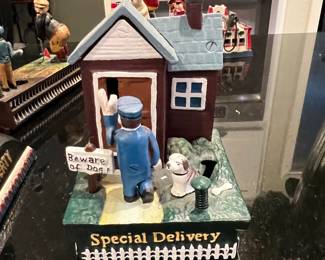 VINTAGE SPECIAL DELIVERY CAST IRON BANK 