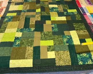 MACHINE AND HAND STITCHED LAP QUILT