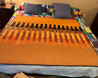FALL COLOR SCHEME GEOMETRIC LAP QUILT 