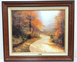 THOMAS KINKADE PRINT TITLED AUTUMN LANE