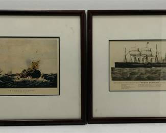 PAIR OF MARITIME PRINTS