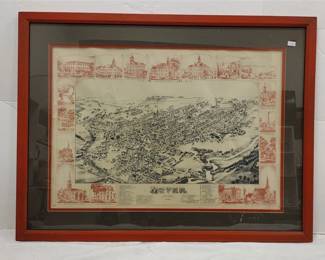 1885 DOVER DELAWARE MAP BY O.H. BAILEY