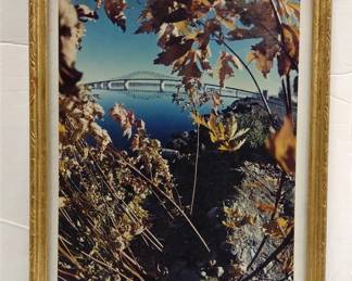 A VINTAGE COLOR PHOTOGRAPH OF A BRIDGE