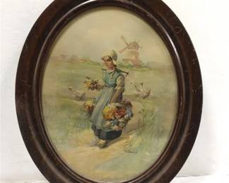 F. VON VREELAND PRINT OF A DUTCH GIRL