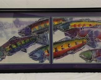 DIPTYCH PRINTS OF SALMON