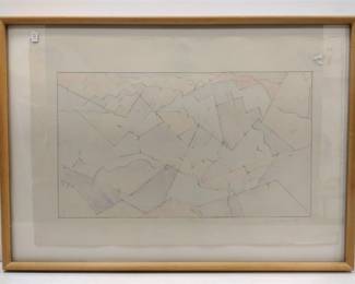 PENCIL SIGNED ABSTRACT TITLED "MEX TEX"