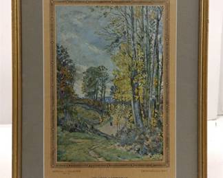 NATIONAL GALLERIET OFFSET LITHOGRAPH AFTER ARMAND GUILLAUMIN'S FRANSK LANDSKAP