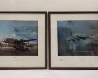 PAIR OF LIMITED EDITION 1977 BLAGE FINE ARTS LTD PHOTO LITHO PRINTS OF AIRCRAFT