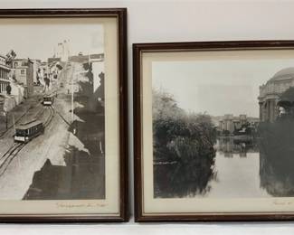 PHOTOGRAPHS. 1915 PALACE OF FINE ART AND 1885 TELEGRAPH HILL CABLE CARS