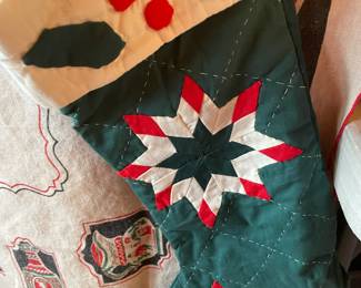 Patchwork Star Quilted Christmas Stocking