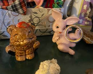 White Spaghetti Laying Poodle Figurine