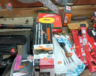 Assortment of Hardware, Drill Bits
