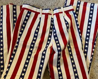 American Flag Themed Bell Bottom Pants