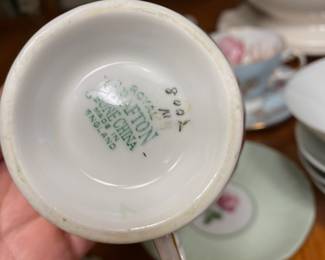 Grafton Bone China Teacup & Saucer with Pansy Design