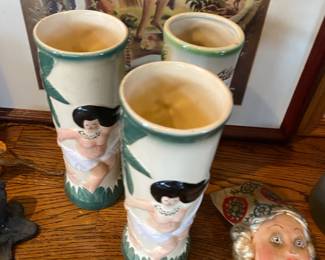 Assortment of Tiki Hula Girl Glasses