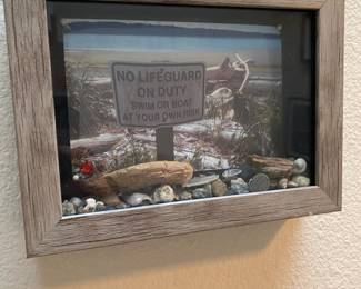 Beach Themed Shadow Box with Shells