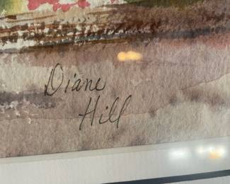 Framed & Matted Watercolor of Driftwood on the Shore by Diane Hill