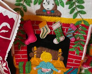 Bucilla Completed Felt Wall Hanging Twas The Night Before Christmas