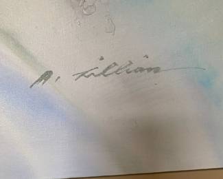 Biomorphic Abstract Painting by A. Killian