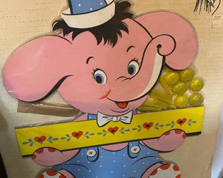 1950's Toy Co. Dolly Toy Tidee-Ups Elephant Peg Board