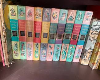 1958 "Through Golden Windows" 10 Volume Set, A Child's History of the World by V. M. Hillyer