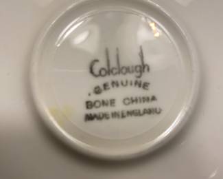 Gold/White Colclough Bone China England Harlequin Tea Cup & Saucer