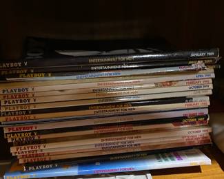 Assortment of Playboy Magazines