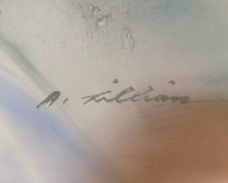 Biomorphic Abstract Painting by A. Killian