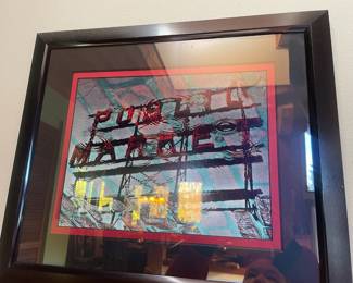 Pike Place Fish Market -Public Market Framed Print