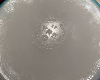 Blue Amish Butter Print Dish - 471