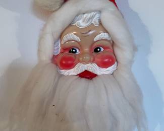 1960's Rubber Face Santa Head Decoration