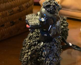 Black Spaghetti Poodle Figurine