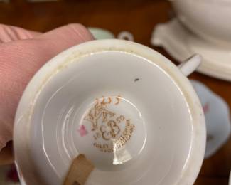 Foley "Blue " Bone China Teacup And Saucer