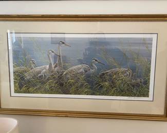 Crane art -Robert Bateman -Young Sandhill Cranes