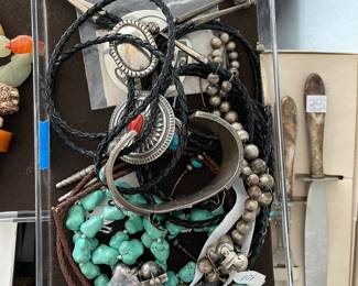 turquoise! Bols Pins earrings Native American