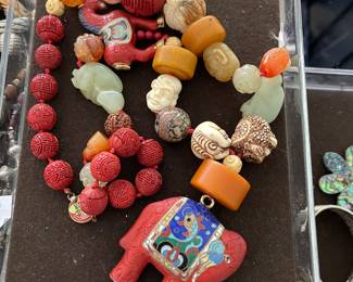 Chinese necklaces and loads of silver and costume jewelry