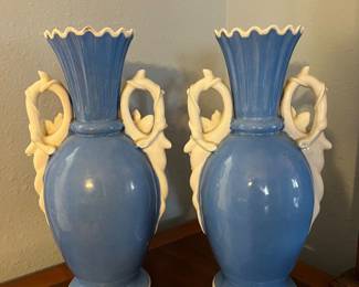 2 matching vases. $750 obo. All items available for pre-sale with pre-sale shopping appointments. Please text 985 507-6684 to schedule an appointment to shop before the scheduled sale. 