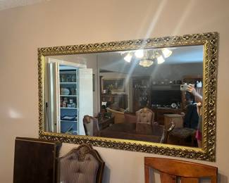 Large Gold Mirror. 60x36. $175. All items available for pre-sale with pre-sale shopping appointments. Please text 985 507-6684 to schedule an appointment to shop before the scheduled sale. 