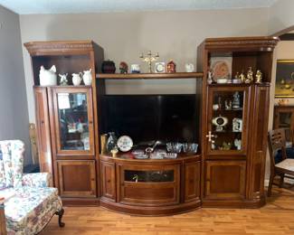 Adjustable Entertainment Console. Glass Doors, Slide out storage. $1500. 110x77x26. All items available for pre-sale with pre-sale shopping appointments. Please text 985 507-6684 to schedule an appointment to shop before the scheduled sale. 