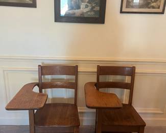 3 & 4 of (4) children's antique school desks - ONE HAS SOLD