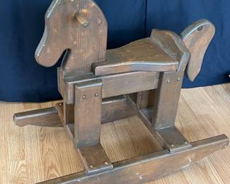 Child's wooden rocking horse