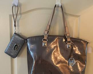 MK Metallic Jet Set Tote, wristlet wallet