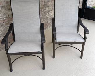 Pair outdoor patio chairs