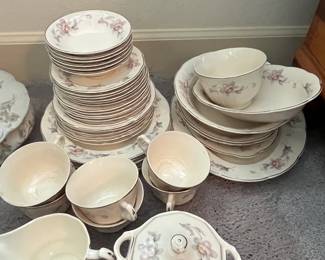 Limoge China, "Snow Blossom", 45 pieces