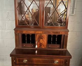 Federal Solid Mahogany Secretary Desk with Bookcase attributed to Imperial Furniture.  $1,500