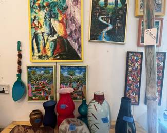 glass, porcelain, Hatian art, Haiti, table, sculpture