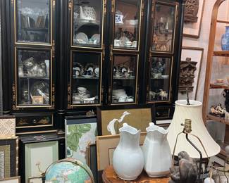 Furniture, Asian, ironstone, globe, art, china, etc. 