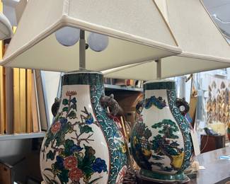 pair of Asian lamps