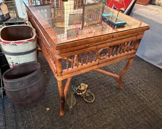 Bamboo rattan, prints, antiques, vintage.